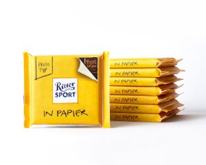 Ritter Sport Schokolde in Papierverpackung