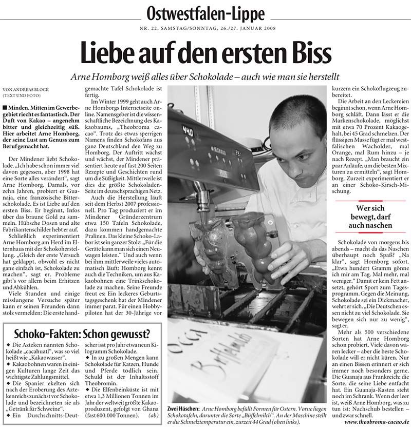 Neue Westfälische, 26.1.2008