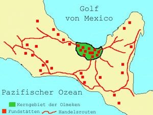 Siedlungsgebiet der Olmeken