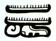 Postklassisches Kakaosymbol der Maya