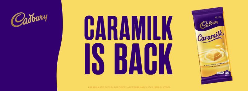 Cadbury bringt Caramilk Schokolade zurück in die Regale.