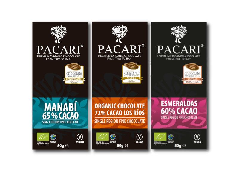 3 neue Single Region Bean to Bar Schokoladen von Pacari im Shop: Manabi, Esmeraldas und Los Rios