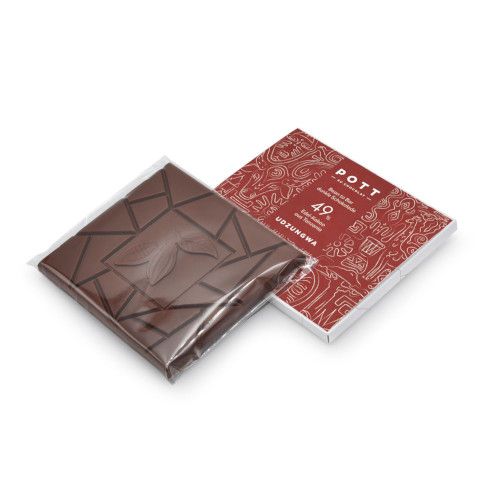 Bean to Bar Schokoladentafel und Verpackung von Pott au Chocolat