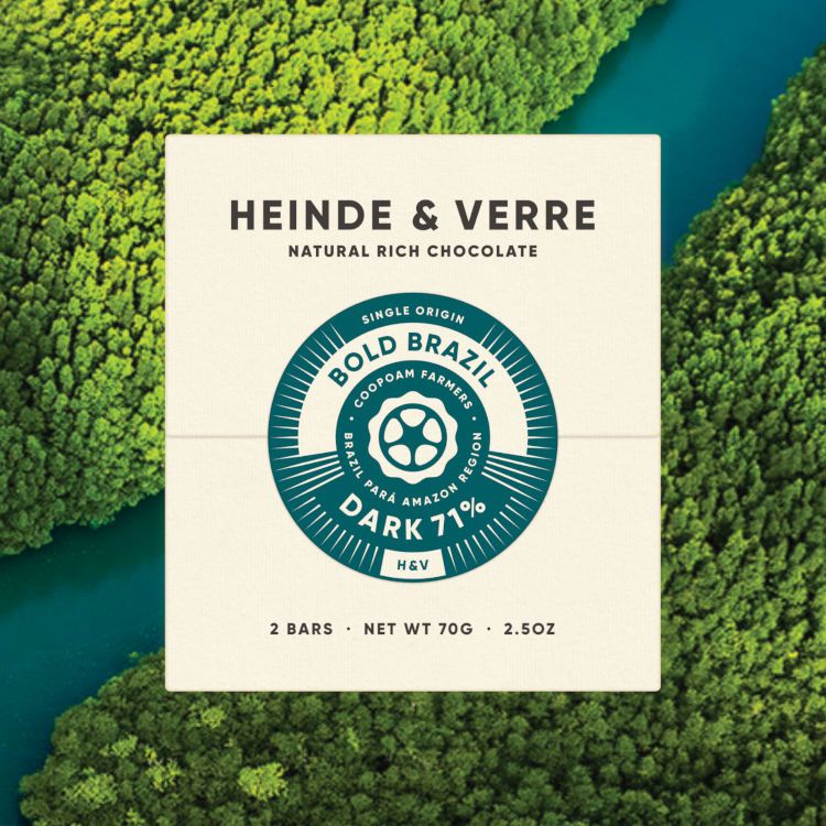 Bold Brazil Dark - Heinde & Verre - Bean to Bar Schokolade Bold Brazil Dark - Heinde & Verre - Bean to Bar Schokolade