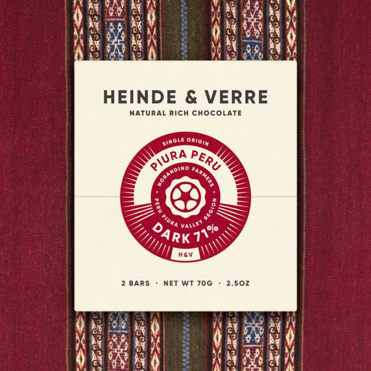 Piura Peru Dark 71% - Bean to Bar Schokolade von Heinde & Verre Rotterdam Piura Peru Dark 71% - Bean to Bar Schokolade von Heinde & Verre Rotterdam