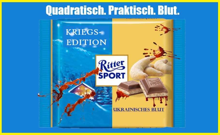 Ritter Sport Ukraine Edition: Quadratisch - Praktisch - Blut