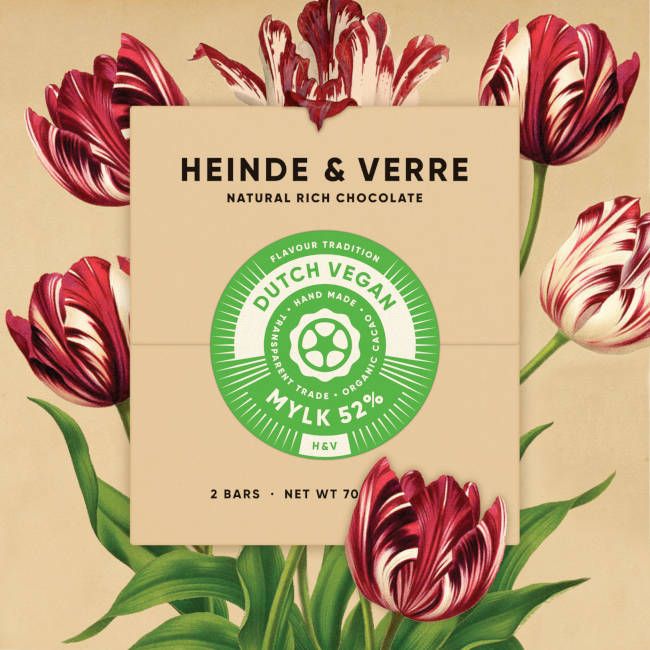 Dutch Vegan Mylk 52% - Heinde & Verre - Vegane Milchschokoladen-Alternative - Bean to Bar Dutch Vegan Mylk 52% - Heinde & Verre - Vegane Milchschokoladen-Alternative - Bean to Bar