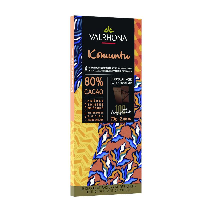 Komuntu 80% - Tafelschokolade zum Valrhona Geburtstag Komuntu 80% - Tafelschokolade zum Valrhona Geburtstag
