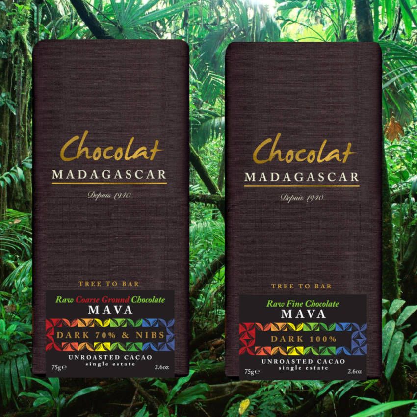 Zwei neue rohe Schokoladen von Chocolat Madagascar.