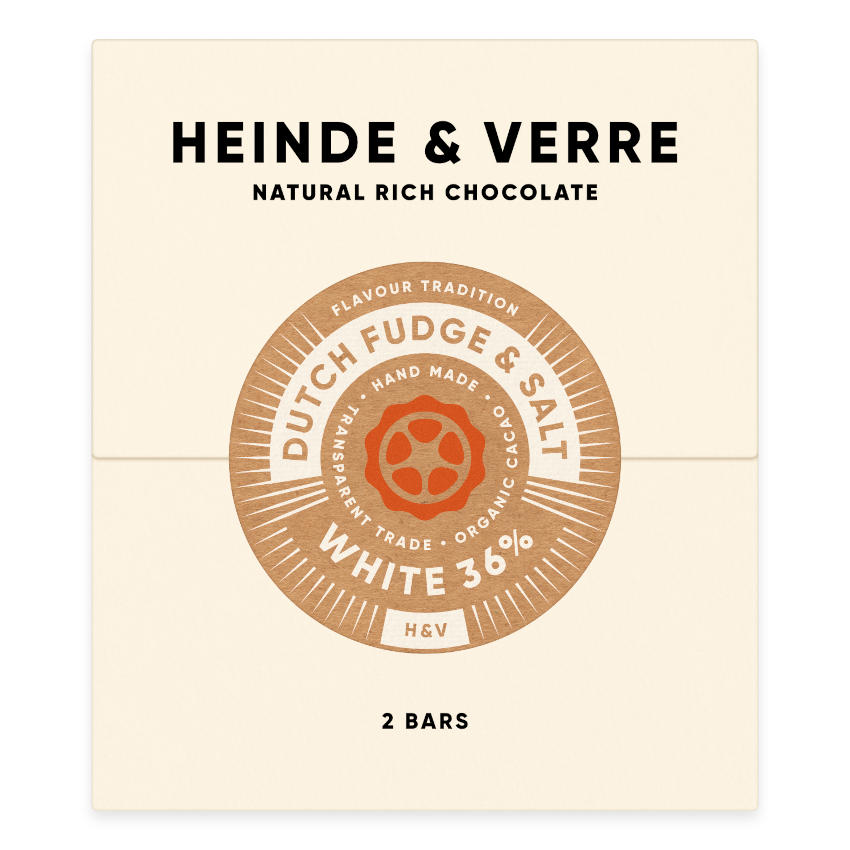 Dutch Fudge & Salt Weiße Bean to Bar Schokolade von Heinde & Verre