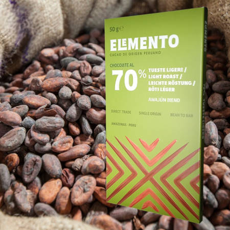 Elemento 70% Awajún Kakao - Leichte Röstung