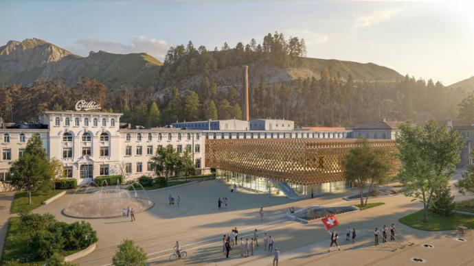 Der Stammsitz von Cailler in Broc, Schweiz Der Stammsitz von Cailler in Broc, Schweiz