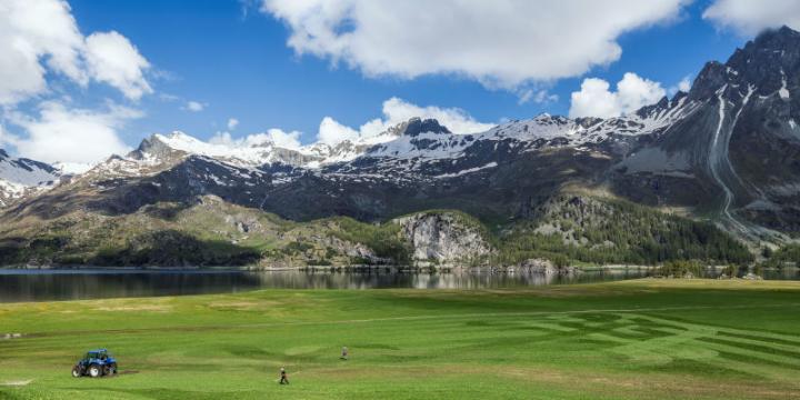 Der Silsersee im Engadin, Schweiz. Foto: J. Batten / Schweizer Heimatschutz