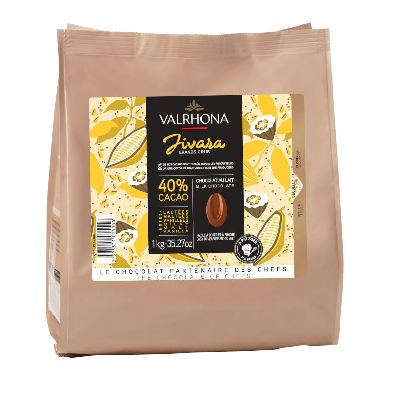 1kg Beutel Jivara Lactée 40% Milchkuvertüre von Valrhona