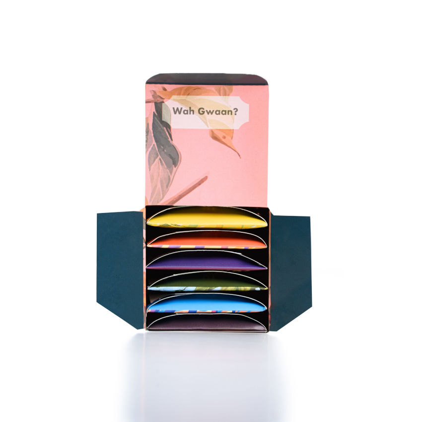 Blick in die Geschenkbox Taste of Jamaica von PURE Chocolate