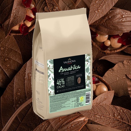 [amatika-vegane-milch-schokolade-valrhona] Amatika 46% Vegane "Milch" Schokolade von Valrhona