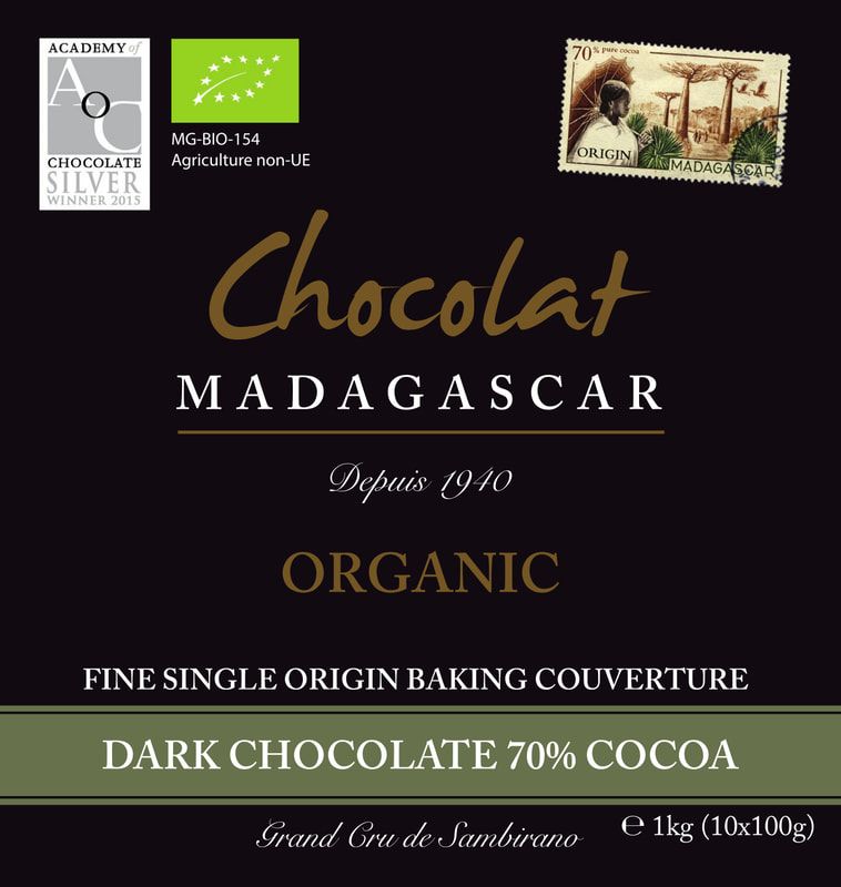 1kg Bio Kuvertüre 70% - Chocolat Madagascar Robert