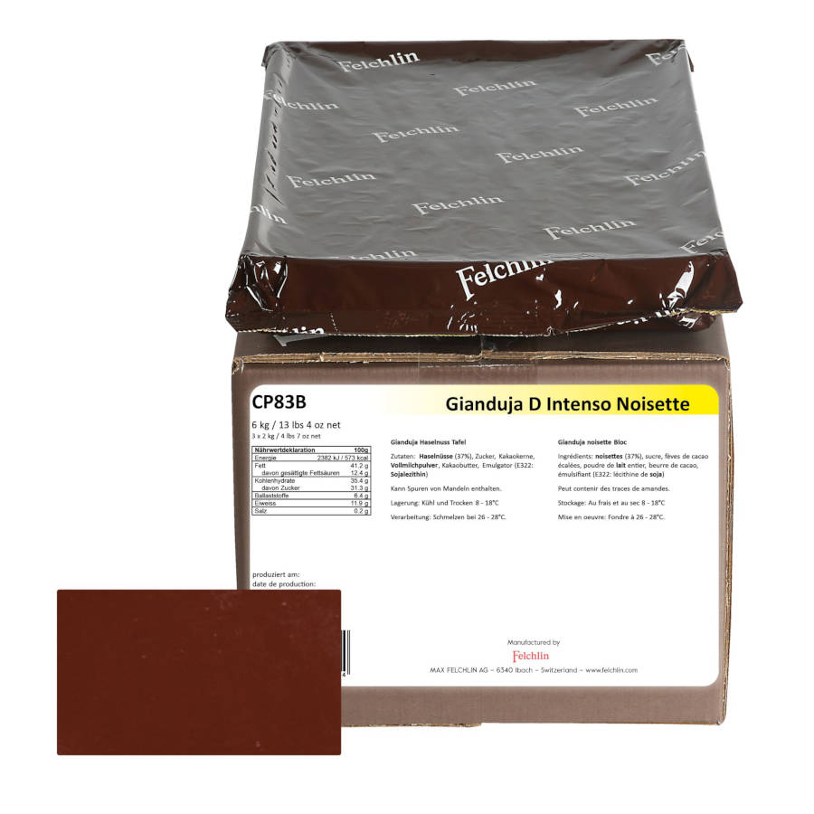 Gianduja Intenso D Haselnuss dunkel von Felchlin