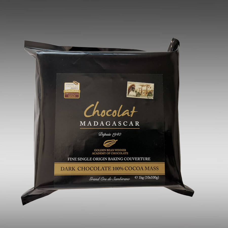 Conchierte Kakaomasse 100% "Golden Bean Winner" von Chocolat Madagascar
