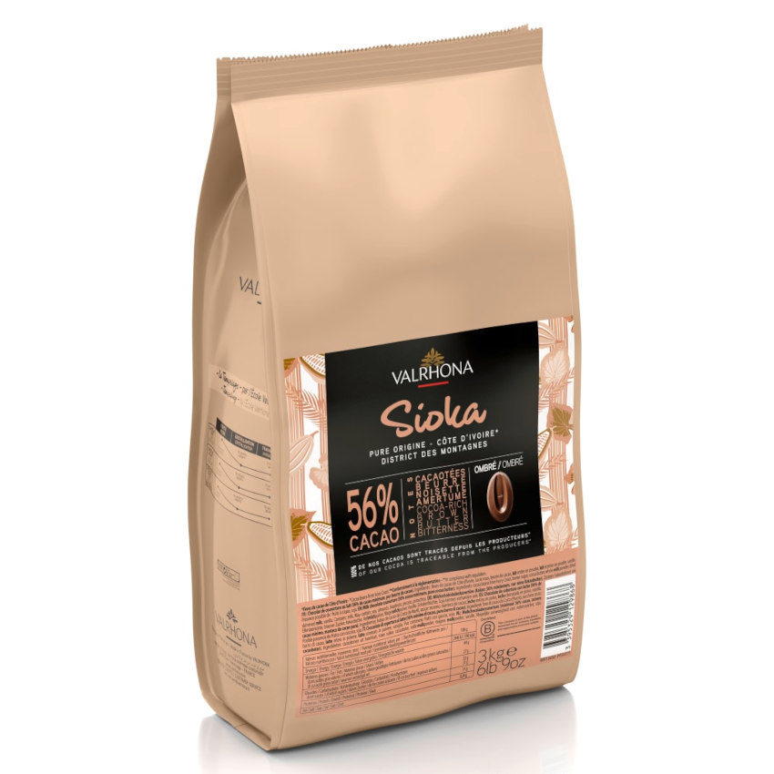 Sioka 56% Dunkle Milchkuvertüre von Valrhona