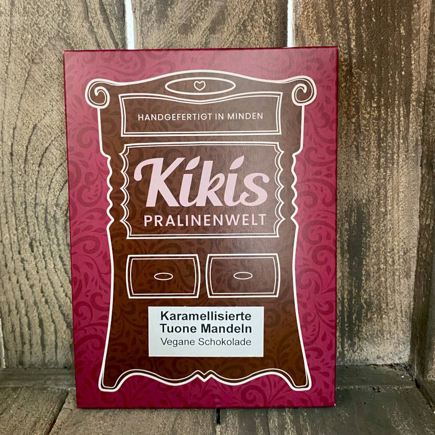 Kiki's vegane Reismilch Schokolade mit karamellisierten Mandeln