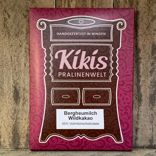 [170462] Kiki's Schweizer Heumilch Wildkakao Schokolade 45% Kakao
