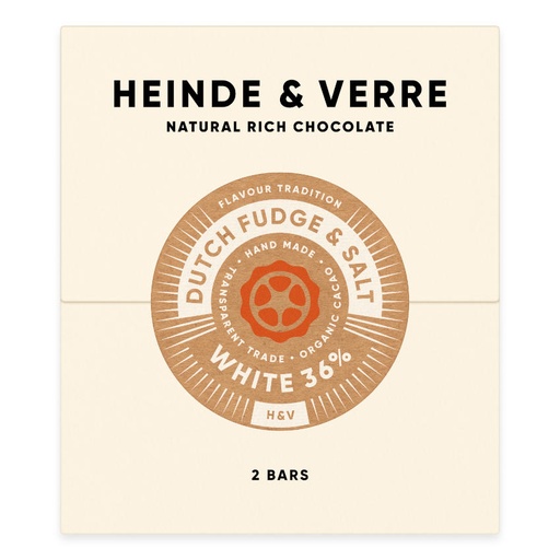[170577] Dutch Original Fudge & Salt Weiße Schokolade 70g von Heinde & Verre