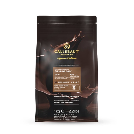 [rustic-fleur-de-cao-kuvertuere-callbeaut] Rustic Fleur de Cao 70% Kuvertüre von Callebaut
